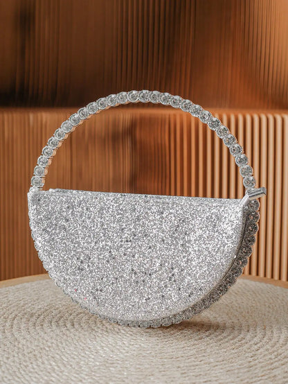 Elegant Rhinestone Novelty Bag, Classic Banquet Clutch Purse, Women's Formal Evening Handbag For Party Wedding