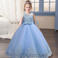 RobePrincess Dress Flower Girl Wedding Dress Fashionable Party Dress Lace Mesh Elegant Girls' Clothing