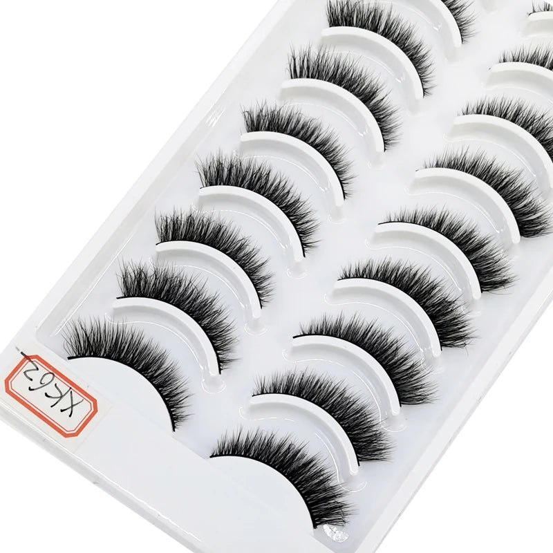 41 Styles 10 pairs natural long 3D mink false eyelashes fake lashes makeup kit Mink Lashes extension eye lashes short eyelashes Natalia Home Fashion   10-pairs-xk-62 Natalia Home Fashion