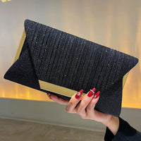 Glitter Clutch Shiny Evening Bags For Women Formal Bridal Wedding Clutch Purse Prom Cocktail Party Rose Gold Envelope Chain Bag