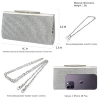 Rhinestone Clutch Bling Crystal Glitter Crossbody Bag for Bridesmaid Wedding Party Evening Bag Cocktail Party Handbag