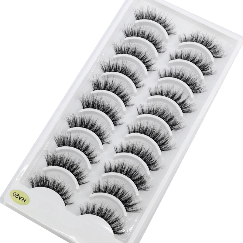 41 Styles 10 pairs natural long 3D mink false eyelashes fake lashes makeup kit Mink Lashes extension eye lashes short eyelashes Natalia Home Fashion   10-pairs-HA-20 Natalia Home Fashion