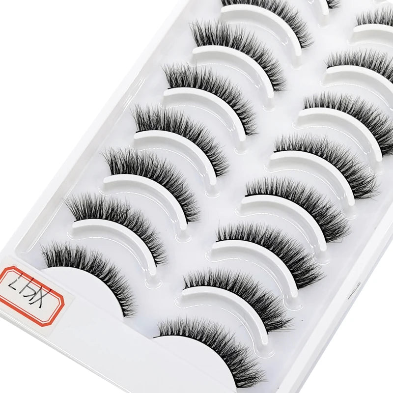 41 Styles 10 pairs natural long 3D mink false eyelashes fake lashes makeup kit Mink Lashes extension eye lashes short eyelashes Natalia Home Fashion   10-pairs-XK-17 Natalia Home Fashion