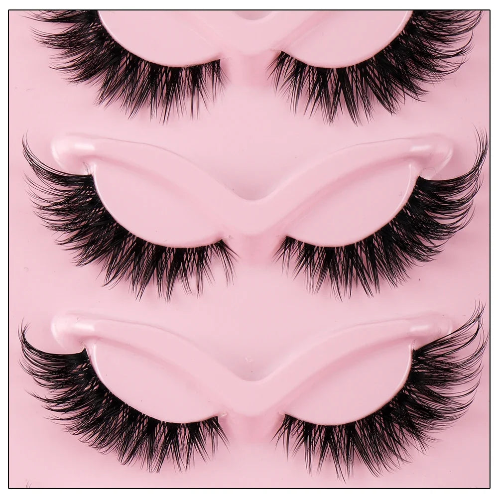 5 Pairs Cat Eye Lashes Faux Mink Eyelashes Natural long Manga Lashes Winged End Eye Elongated Eyelashes Fake Lashes Makeup Natalia Home Fashion    Natalia Home Fashion