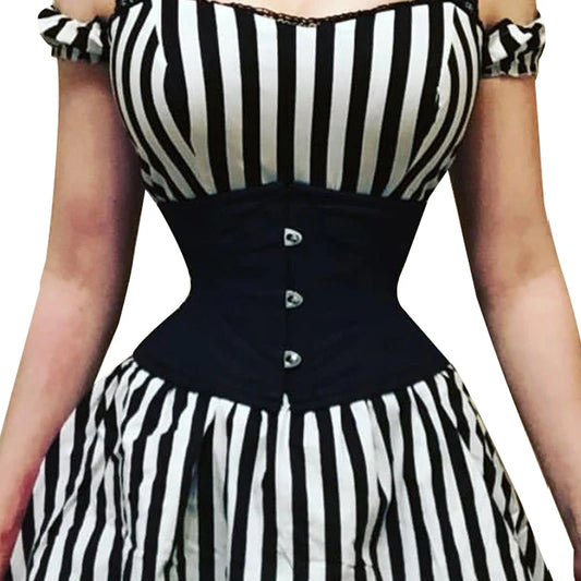 Burvogue Waist Trainer Corsets Slimming Shaper Belt Short Torso Satin Underbust Corset Sexy Lace Up Bustiers & Corsets Women Natalia Home Fashion    Natalia Home Fashion