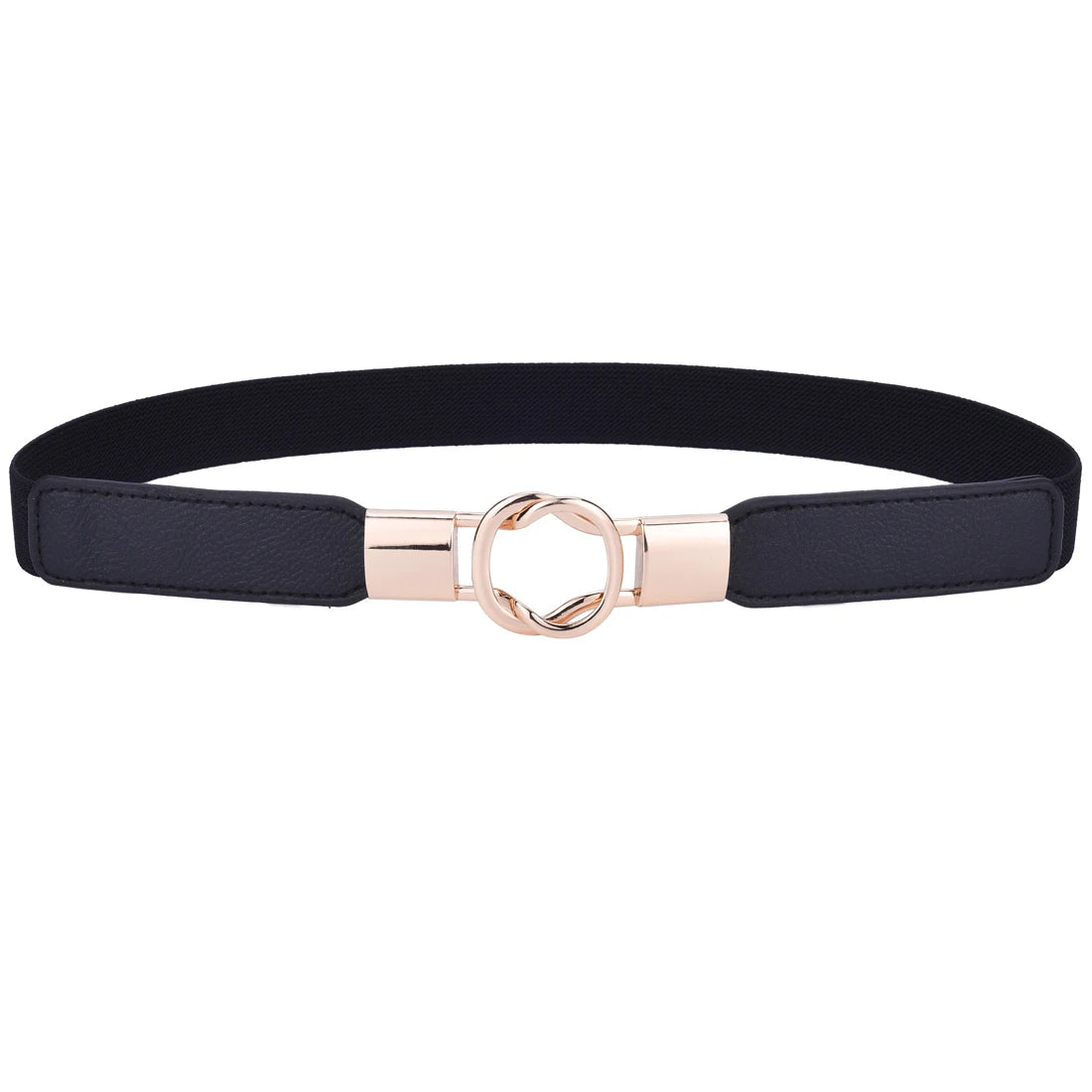 Women Skinny Stretchy Waist Belt for Dress Ladies Elastic Thin Belt Plus Size Natalia Home Fashion   75cm-Waist-75-100cm-Wide-3cm-2-Black Natalia Home Fashion