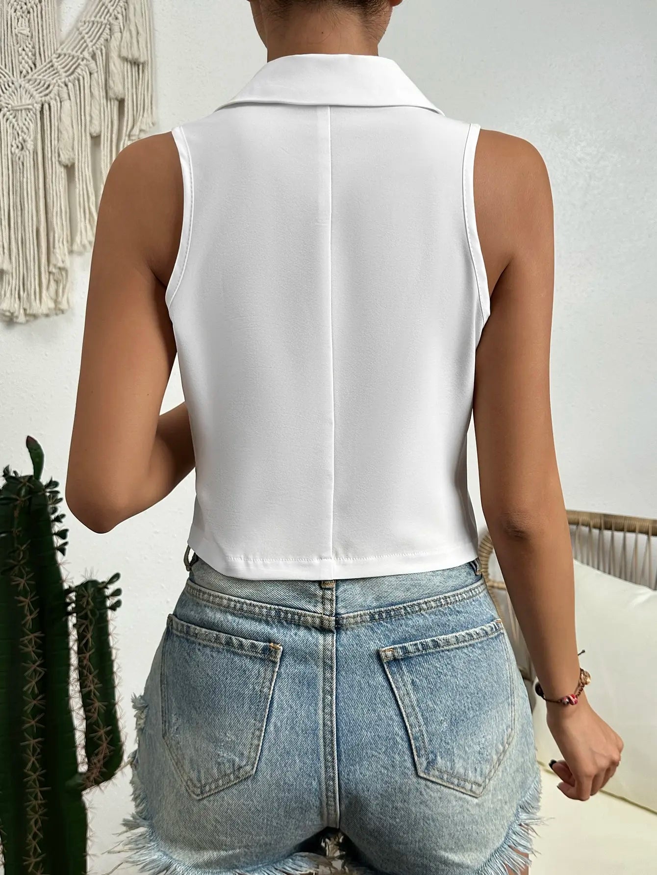 spring new women's fashion casual slim vest Causal tops Sleeve less