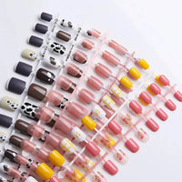 24Pcs/Set White French Press on Fake Nails Full Cover Artificial Wearable Nail Beauty Tips Naked French White False Nails Art Natalia Home Fashion    Natalia Home Fashion