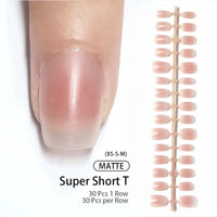 24Pcs/Set White French Press on Fake Nails Full Cover Artificial Wearable Nail Beauty Tips Naked French White False Nails Art Natalia Home Fashion   Blush-01 Natalia Home Fashion