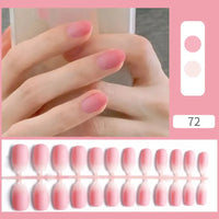 24Pcs/Set White French Press on Fake Nails Full Cover Artificial Wearable Nail Beauty Tips Naked French White False Nails Art Natalia Home Fashion   Pattern-A72 Natalia Home Fashion