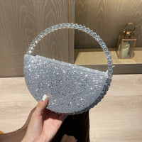 Elegant Rhinestone Novelty Bag, Classic Banquet Clutch Purse, Women's Formal Evening Handbag For Party Wedding