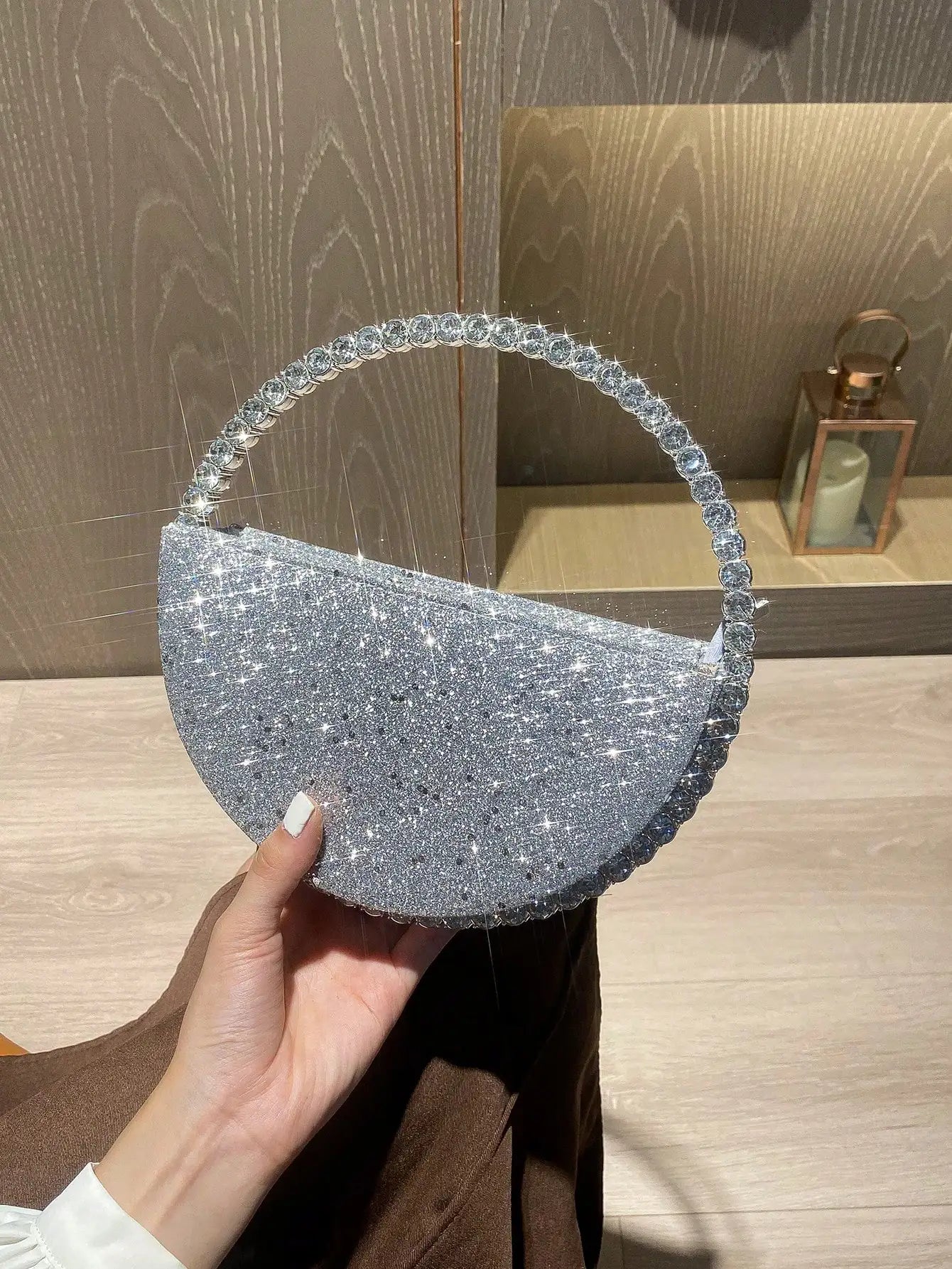 Elegant Rhinestone Novelty Bag, Classic Banquet Clutch Purse, Women's Formal Evening Handbag For Party Wedding