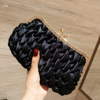 Fashion Women Evening Bag Brand Party Banquet Glitter Satin For Ladies Wedding Clutches Handbag Banquet Shoulder Bags