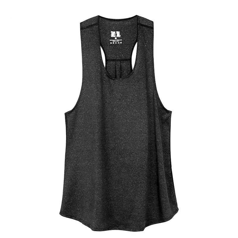 Sleeveless Racerback Yoga Tank Top, Women's Quick Dry Running Training Sports Vest Fitness Gym Top Workout Yoga Shirts Natalia Home Fashion   Gray-M Natalia Home Fashion