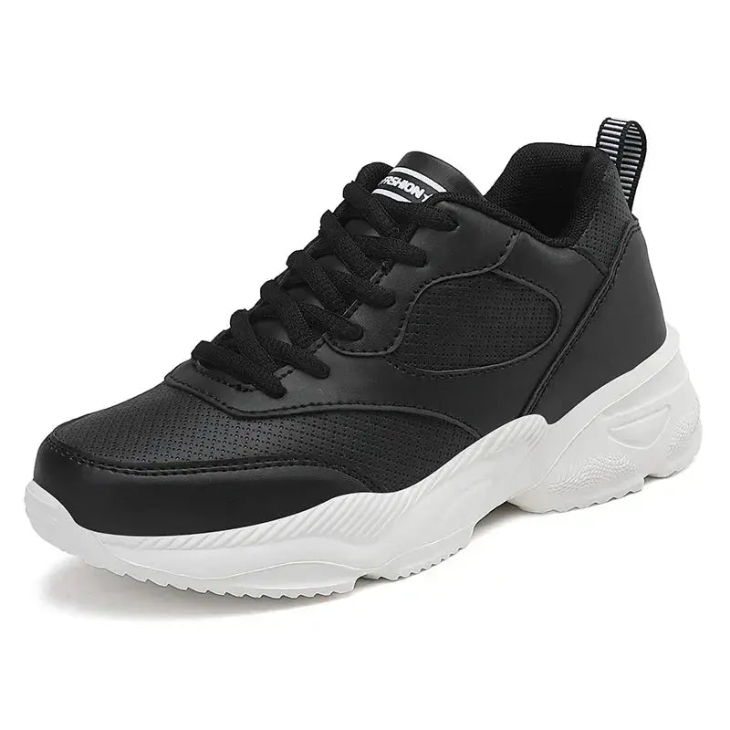 Sports Jogging Shoes  Leather Waterproof Running Shoes Women Lightweight Soft Casual Sneakers Natalia Home Fashion   Black-white-41 Natalia Home Fashion