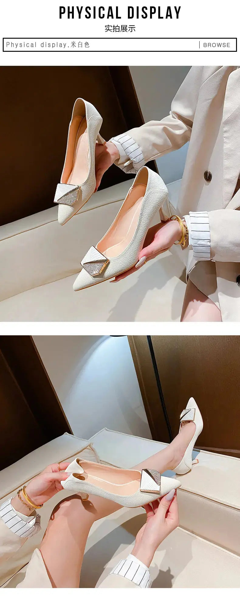 Toe Sequins Fine Heeled High Heels Elegant Sexy Ladies Sandals Wedding Shoes Banquet Shoes Women's Shoes My Store