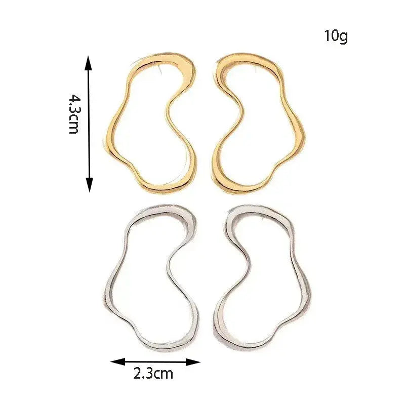 Trending Metal Geometry Stud Earring Fashion New Design Irregular Minimalist Earrings for Women Fashion Jewelry Gifts Natalia Home Fashion    Natalia Home Fashion