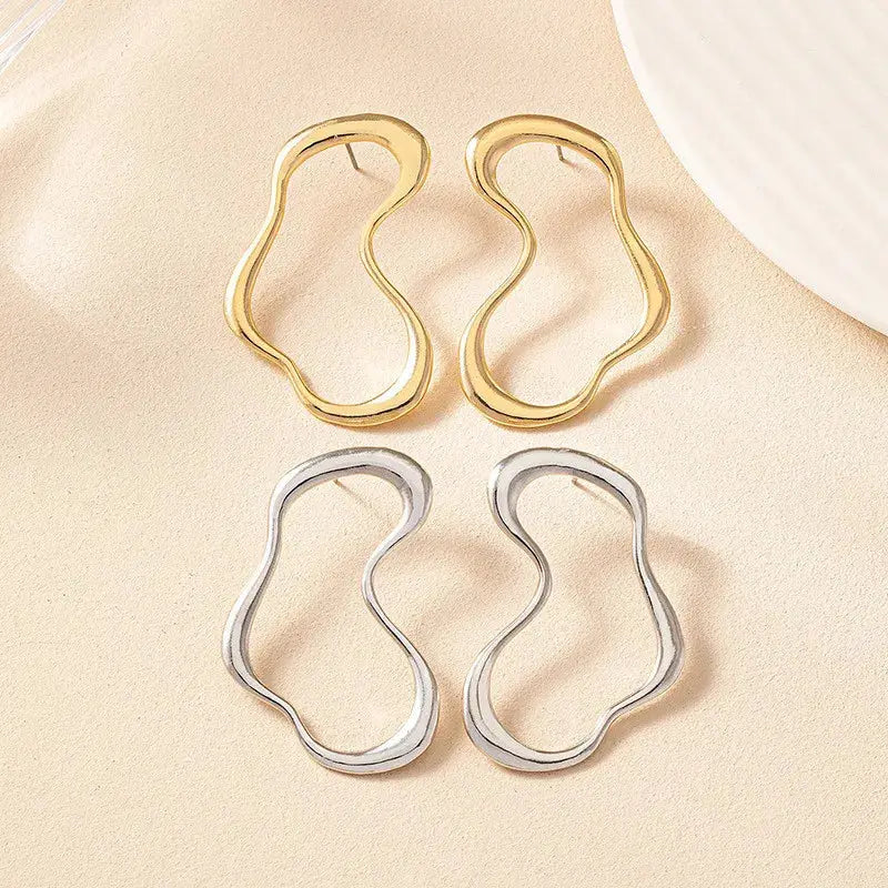 Trending Metal Geometry Stud Earring Fashion New Design Irregular Minimalist Earrings for Women Fashion Jewelry Gifts Natalia Home Fashion    Natalia Home Fashion