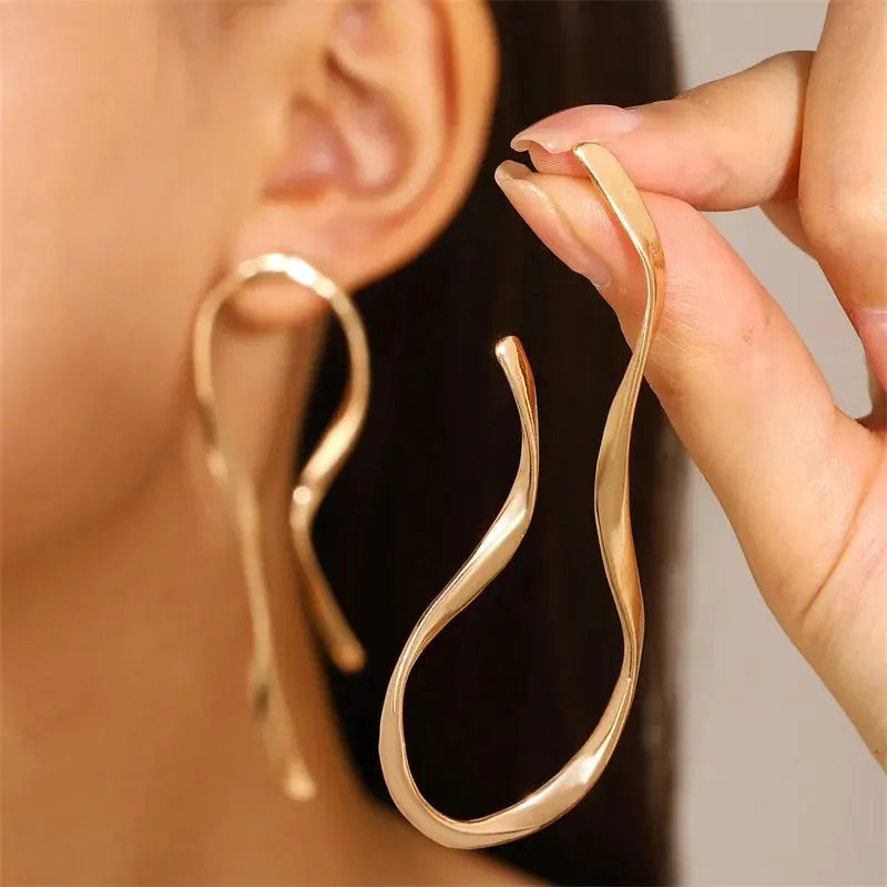 Trending Metal Geometry Stud Earring Fashion New Design Irregular Minimalist Earrings for Women Fashion Jewelry Gifts Natalia Home Fashion   e1828jin Natalia Home Fashion