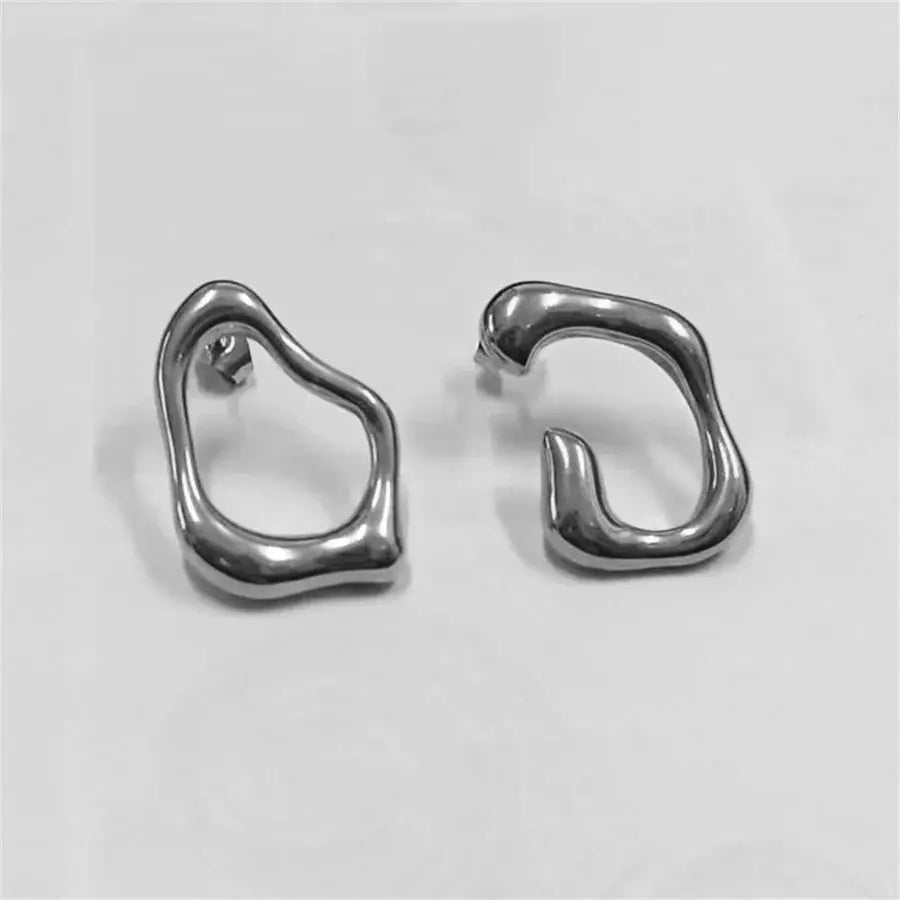 Trending Metal Geometry Stud Earring Fashion New Design Irregular Minimalist Earrings for Women Fashion Jewelry Gifts Natalia Home Fashion   e1661yin Natalia Home Fashion