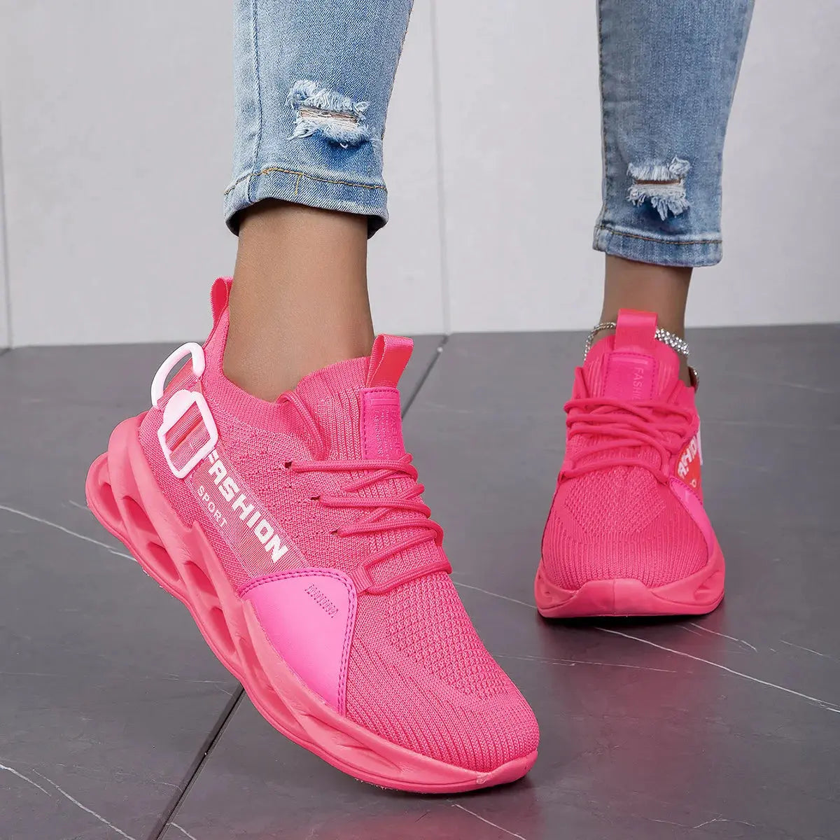 Trendy Pink Running Shoes Women Walking Sneakers Breathable Women's Sports Shoes Lightweight Women's Sneakers Outdoor Natalia Home Fashion    Natalia Home Fashion