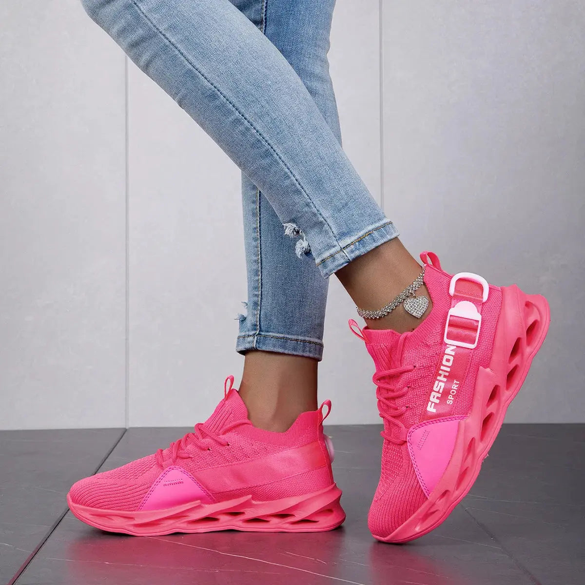 Trendy Pink Running Shoes Women Walking Sneakers Breathable Women's Sports Shoes Lightweight Women's Sneakers Outdoor Natalia Home Fashion    Natalia Home Fashion