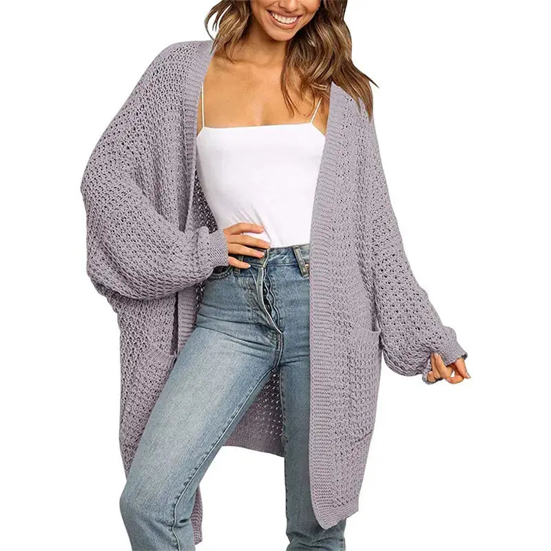 Winter Women Loose Oversized Pink Knit Sweater Long Mujer Cardigan My Store