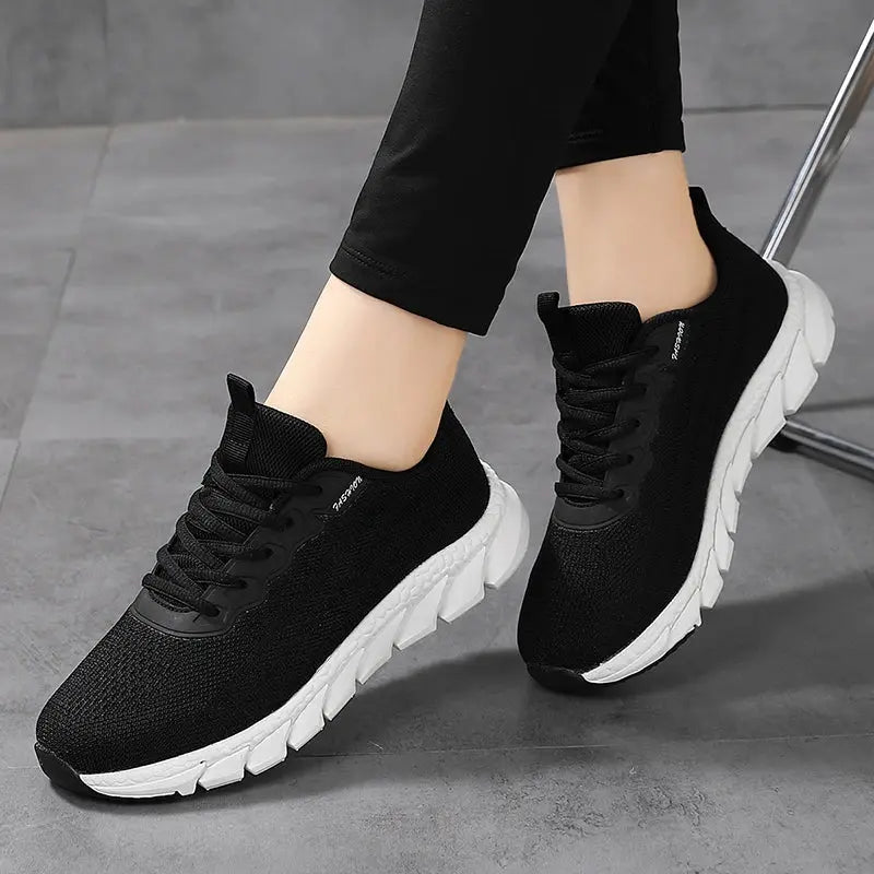 Women Flying Weave Breathable Soft Casual Sneakers Ladies Non-Slip Jogging Shoes Fashion Lightweight Running Shoes Natalia Home Fashion    Natalia Home Fashion