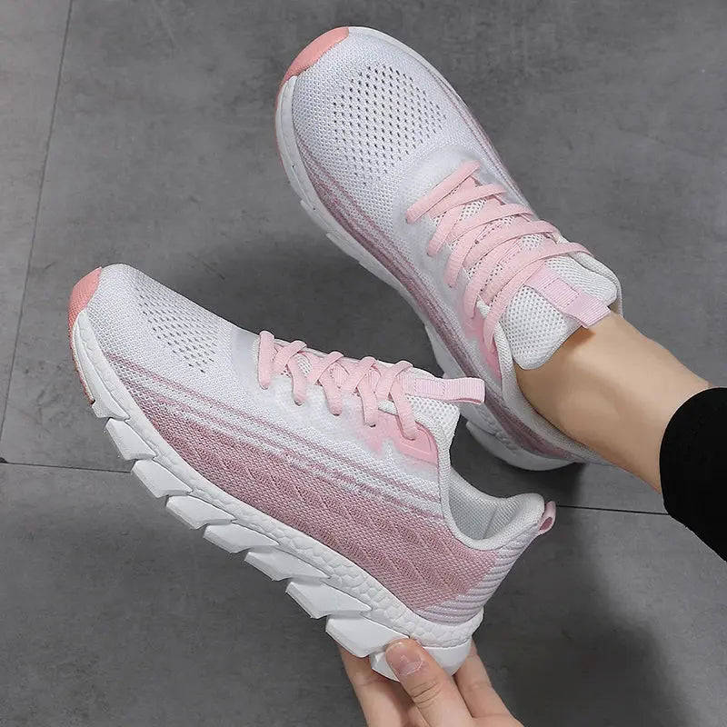 Women Flying Weave Breathable Soft Casual Sneakers Ladies Non-Slip Jogging Shoes Fashion Lightweight Running Shoes Natalia Home Fashion    Natalia Home Fashion