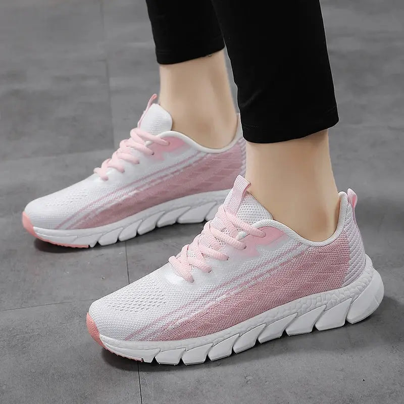 Women Flying Weave Breathable Soft Casual Sneakers Ladies Non-Slip Jogging Shoes Fashion Lightweight Running Shoes Natalia Home Fashion    Natalia Home Fashion