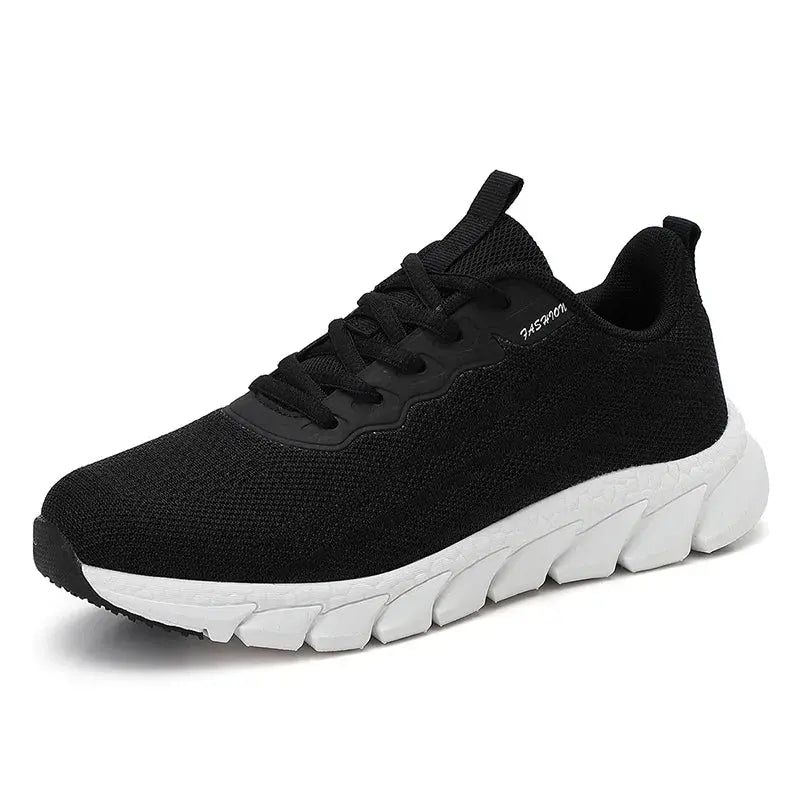 Women Flying Weave Breathable Soft Casual Sneakers Ladies Non-Slip Jogging Shoes Fashion Lightweight Running Shoes Natalia Home Fashion   Black-42 Natalia Home Fashion