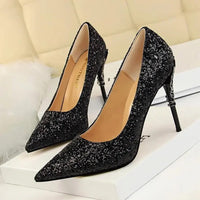 Women Pumps Bling High Heels Women Pumps Glitter High Heel Shoes Woman Sexy Wedding Shoes Big Tree Shoes My Store