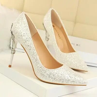 Women Pumps Bling High Heels Women Pumps Glitter High Heel Shoes Woman Sexy Wedding Shoes Big Tree Shoes My Store