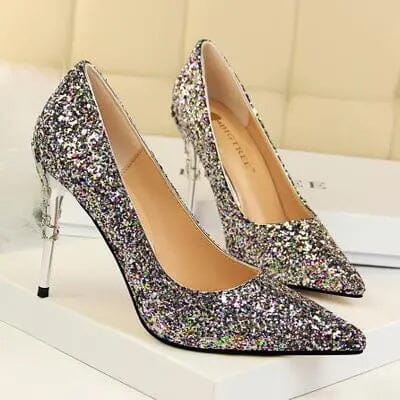 Women Pumps Bling High Heels Women Pumps Glitter High Heel Shoes Woman Sexy Wedding Shoes Big Tree Shoes My Store