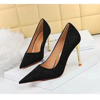 Women Pumps Fashionable Silk Satin Pointed-toe Mujer Shoes Wrap-toe Shallow High Heels Pumps Ladies Annual Meeting Shoe My Store