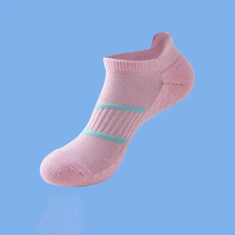 Women Running Socks Basketball Breathable Anti Slip Sport Cycling Walking Women Outdoor Sock Cotton Athletic No Sweat Sock Natalia Home Fashion   Pink-One-size-fits-all Natalia Home Fashion