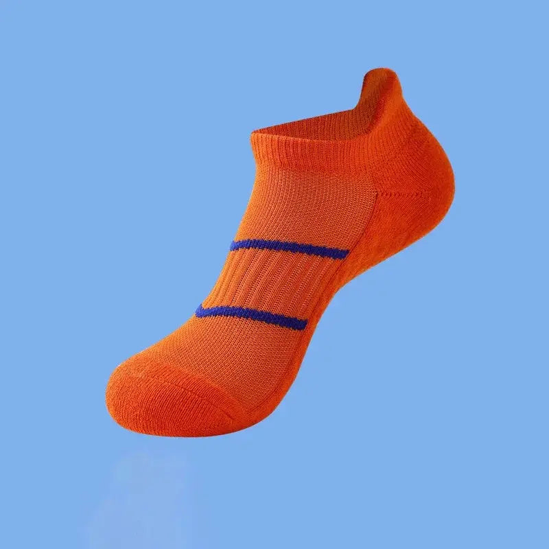 Women Running Socks Basketball Breathable Anti Slip Sport Cycling Walking Women Outdoor Sock Cotton Athletic No Sweat Sock Natalia Home Fashion   Orange-One-size-fits-all Natalia Home Fashion