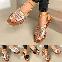 Women Sandals Woman Summer Hollow Out Roman Shoes - Women's Gladiator Open Toe  Flats Ladies Footwear Natalia Home Fashion    Natalia Home Fashion