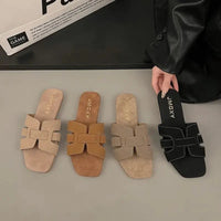 Women Slippers Flat Bottom Non-slip Outdoor Open Toe Every Day Wear Female Sandals Sexy Fashion Design Slides Woman Shoes Natalia Home Fashion    Natalia Home Fashion