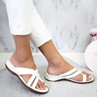 Women Wedge Sandals Casual Flat Shoes Female  Casual Summer Shoes for Women Flip Flop Flats Ladies Beach Slipper Sandal Natalia Home Fashion   White-35 Natalia Home Fashion