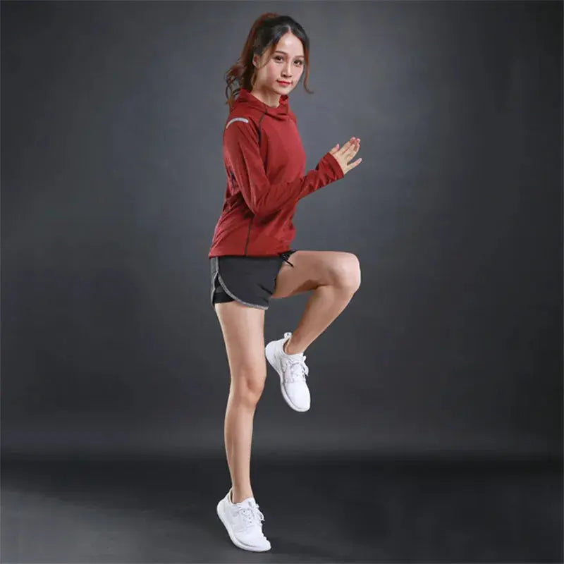 Women's Jacket Hoodies Long Sleeve T-shirts Running Training Clothes Quick Dry Breathable Sports T Shirt For Women Natalia Home Fashion    Natalia Home Fashion