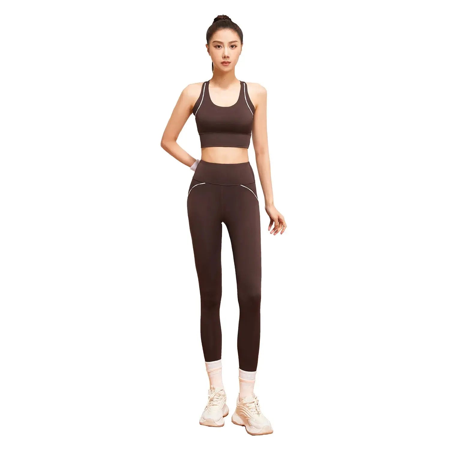 Women's Yoga Set with High-Impact Sports Bra and Tummy Control Yoga Leggings for Fitness Training and Running Natalia Home Fashion    Natalia Home Fashion