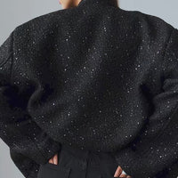 Women New in Spring Autumn Women Outwears Luxury Oversize Sequin Jackets Loose Chic Elegant Female Coats Outfits Woman Clothes