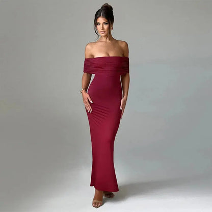 shoulder Sleeveless Bodycon Club Party Long Dress Elegant Strapless Backless Sexy Maxi Dress My Store