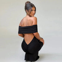 shoulder Sleeveless Bodycon Club Party Long Dress Elegant Strapless Backless Sexy Maxi Dress My Store