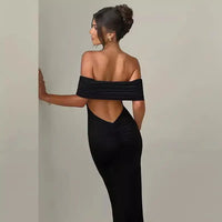 shoulder Sleeveless Bodycon Club Party Long Dress Elegant Strapless Backless Sexy Maxi Dress My Store